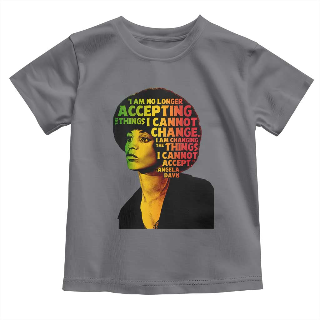 Angela Davis Inspirational Quote Toddler T Shirt Black History Month Afro Woman Activist - Wonder Print Shop