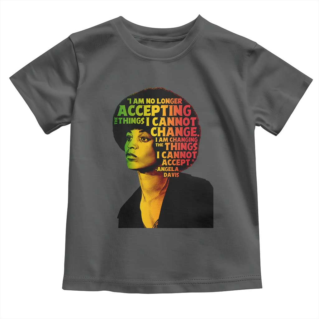 Angela Davis Inspirational Quote Toddler T Shirt Black History Month Afro Woman Activist - Wonder Print Shop