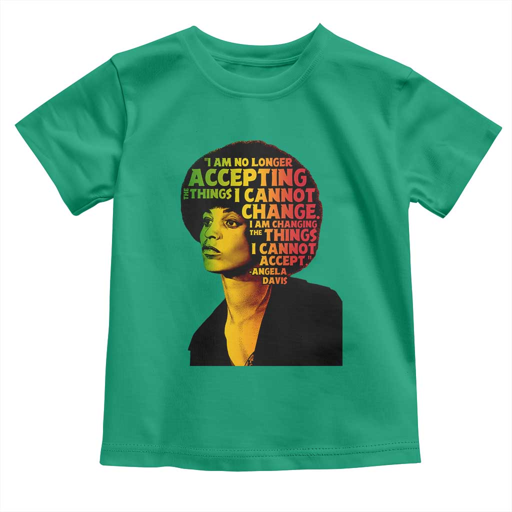 Angela Davis Inspirational Quote Toddler T Shirt Black History Month Afro Woman Activist - Wonder Print Shop