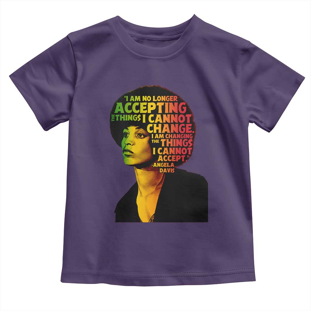 Angela Davis Inspirational Quote Toddler T Shirt Black History Month Afro Woman Activist - Wonder Print Shop