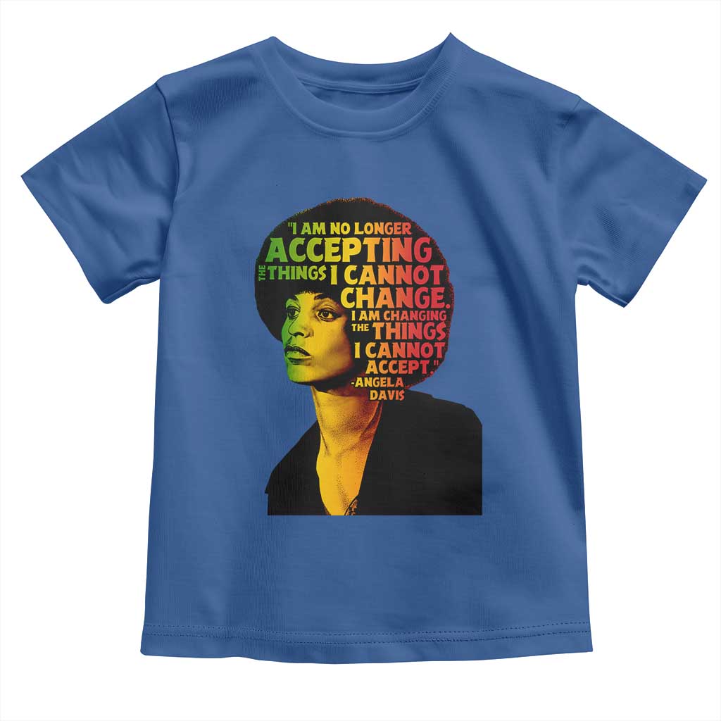 Angela Davis Inspirational Quote Toddler T Shirt Black History Month Afro Woman Activist - Wonder Print Shop