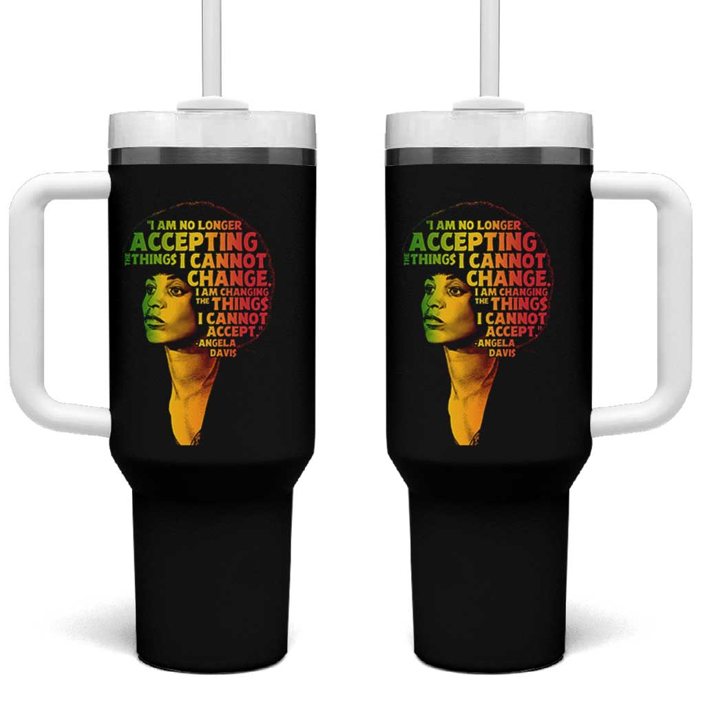 Angela Davis Inspirational Quote Tumbler With Handle Black History Month Afro Woman Activist - Wonder Print Shop
