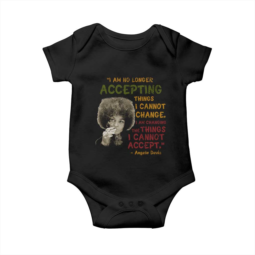 Black History Month Angela Davis Baby Onesie Black Panther Party Feminist Human Rights Inspirational Quote
