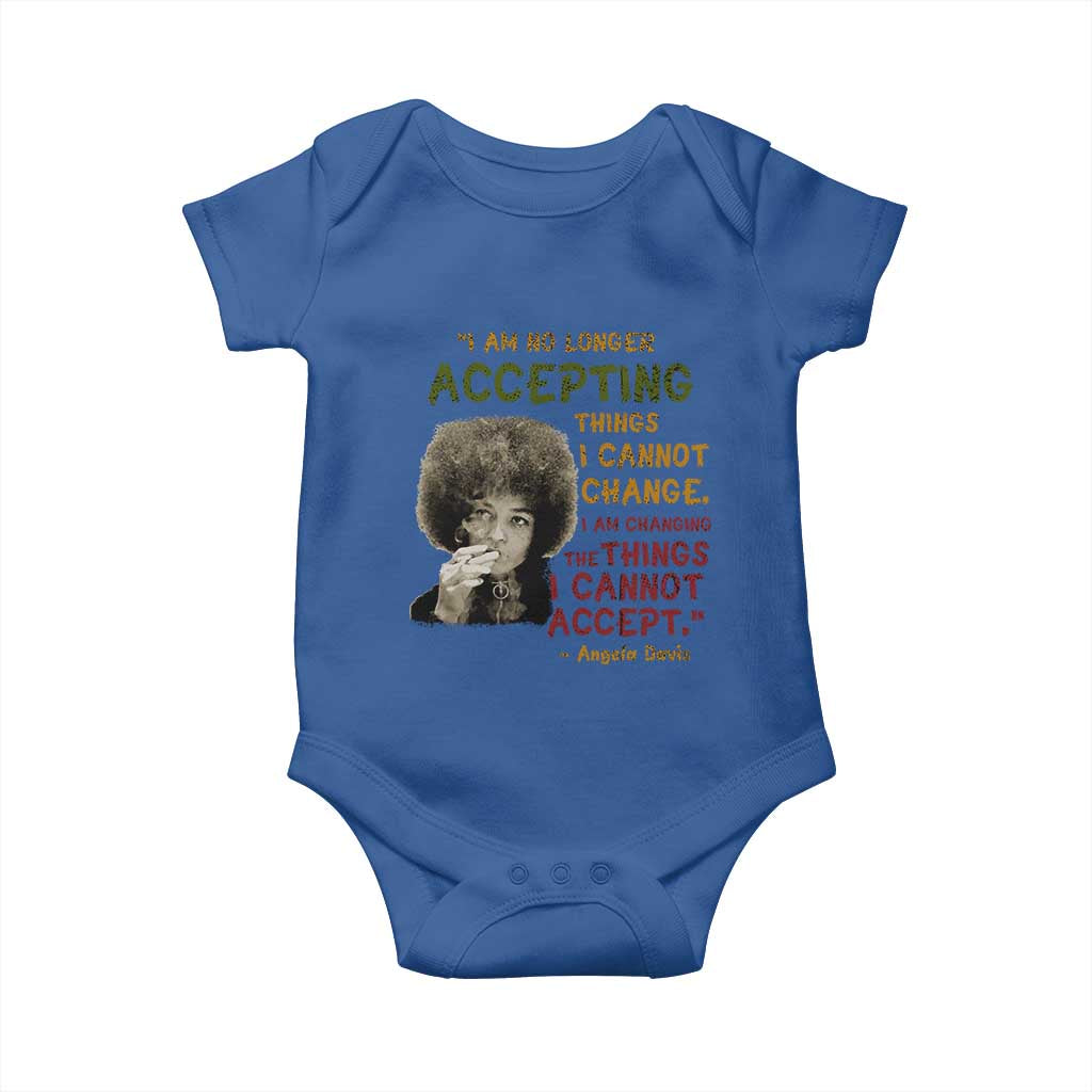 Black History Month Angela Davis Baby Onesie Black Panther Party Feminist Human Rights Inspirational Quote