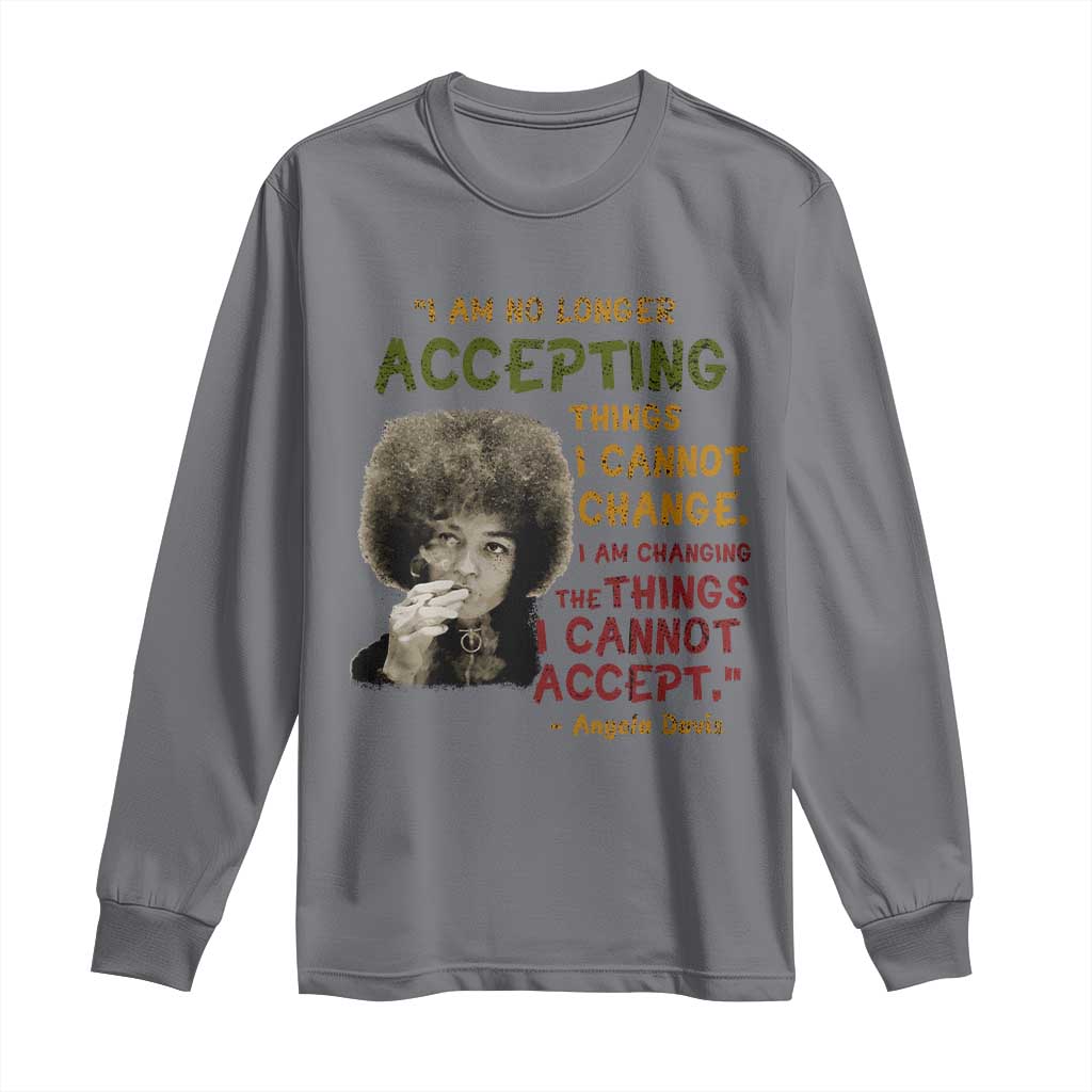 Black History Month Angela Davis Long Sleeve Shirt Black Panther Party Feminist Human Rights Inspirational Quote