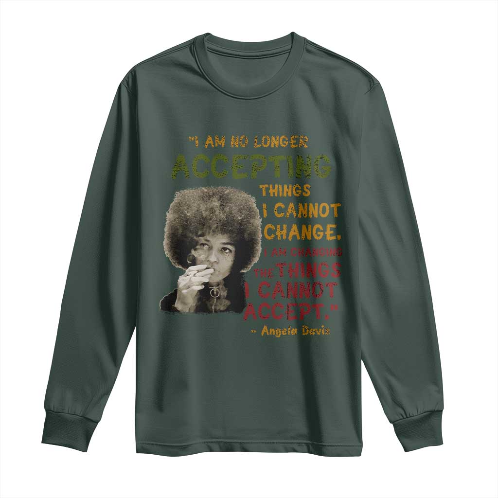 Black History Month Angela Davis Long Sleeve Shirt Black Panther Party Feminist Human Rights Inspirational Quote