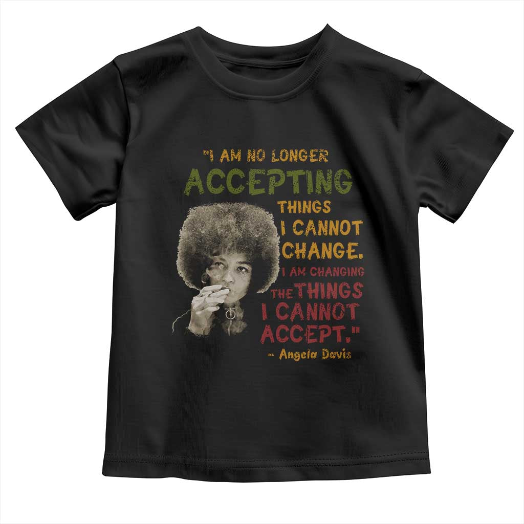 Black History Month Angela Davis Toddler T Shirt Black Panther Party Feminist Human Rights Inspirational Quote