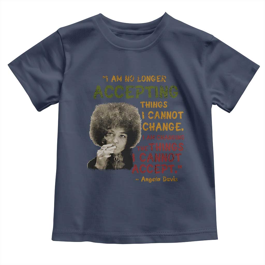 Black History Month Angela Davis Toddler T Shirt Black Panther Party Feminist Human Rights Inspirational Quote