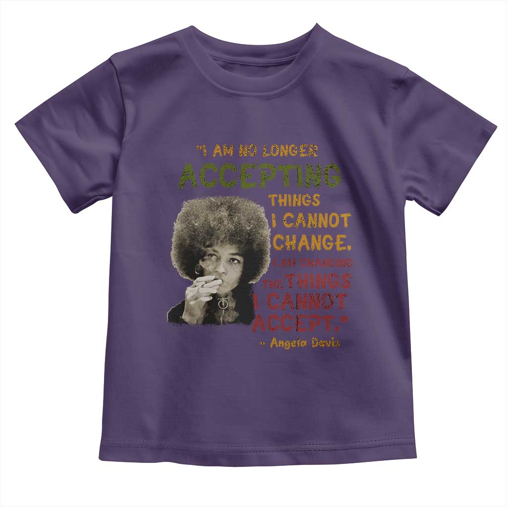 Black History Month Angela Davis Toddler T Shirt Black Panther Party Feminist Human Rights Inspirational Quote