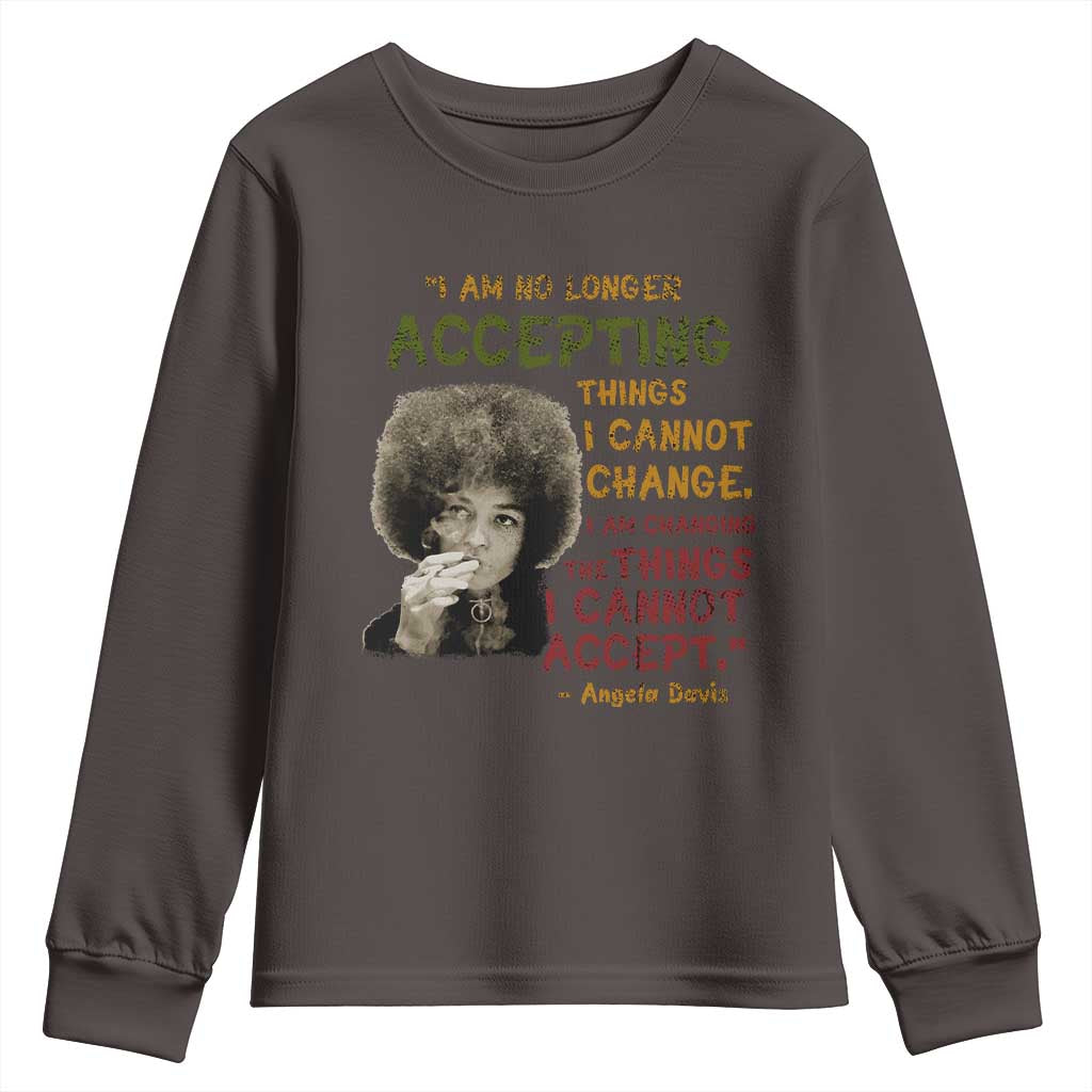 Black History Month Angela Davis Youth Sweatshirt Black Panther Party Feminist Human Rights Inspirational Quote