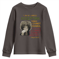 Black History Month Angela Davis Youth Sweatshirt Black Panther Party Feminist Human Rights Inspirational Quote
