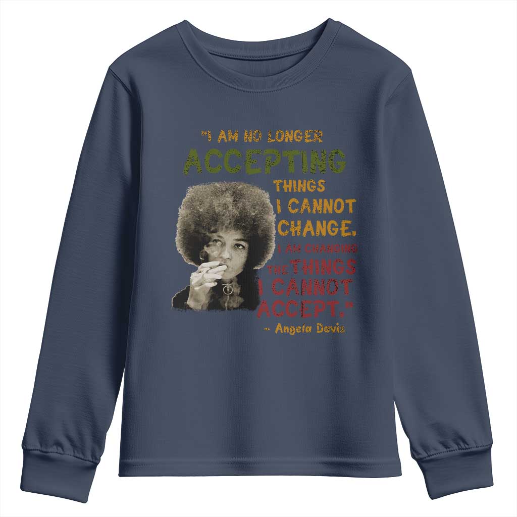 Black History Month Angela Davis Youth Sweatshirt Black Panther Party Feminist Human Rights Inspirational Quote
