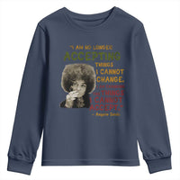 Black History Month Angela Davis Youth Sweatshirt Black Panther Party Feminist Human Rights Inspirational Quote