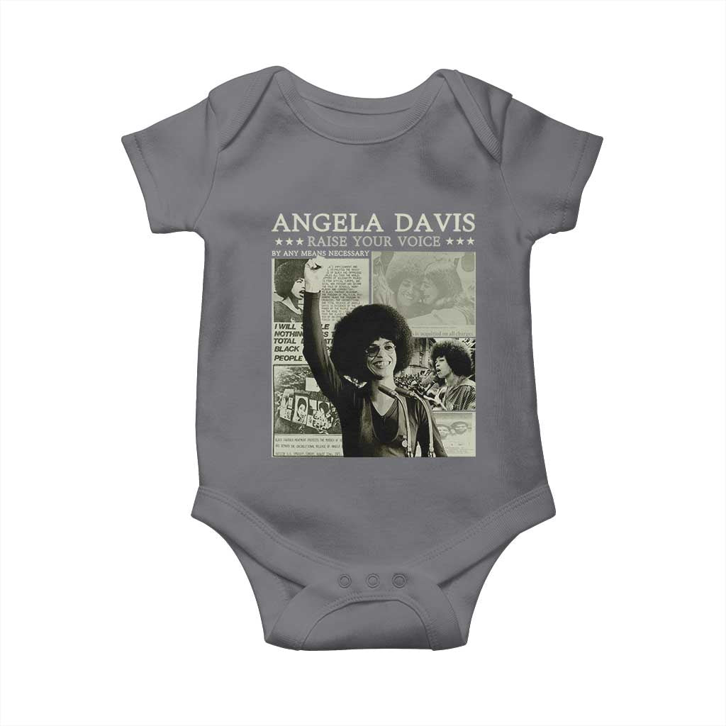 Black History Month Angela Davis Baby Onesie Raise Your Voice Feminist Human Rights