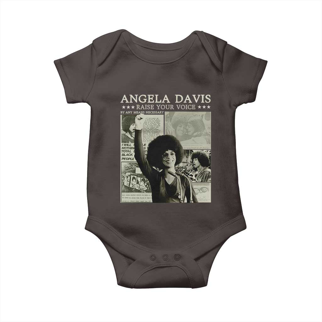 Black History Month Angela Davis Baby Onesie Raise Your Voice Feminist Human Rights