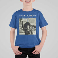 Black History Month Angela Davis T Shirt For Kid Raise Your Voice Feminist Human Rights