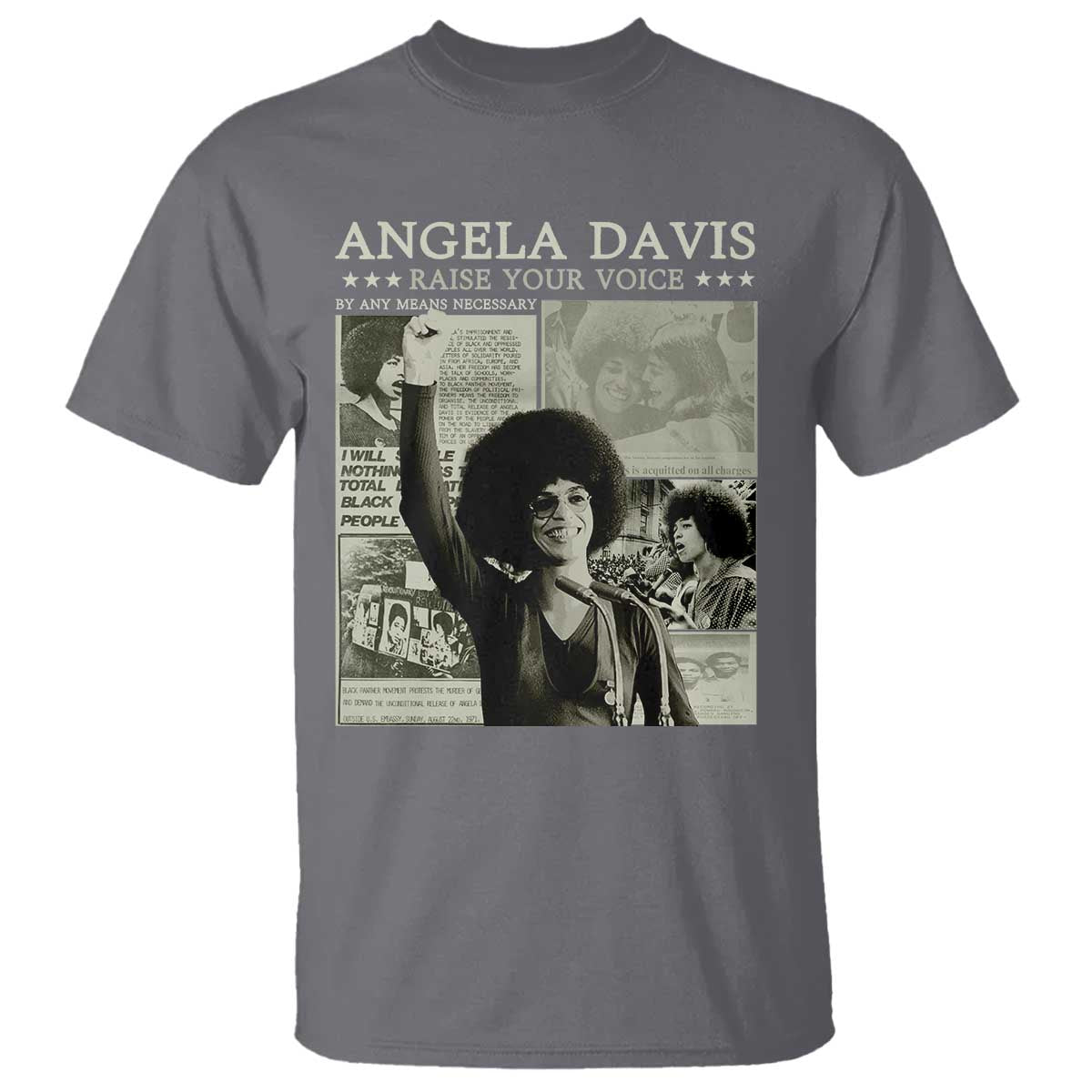 Black History Month Angela Davis T Shirt Raise Your Voice Feminist Human Rights