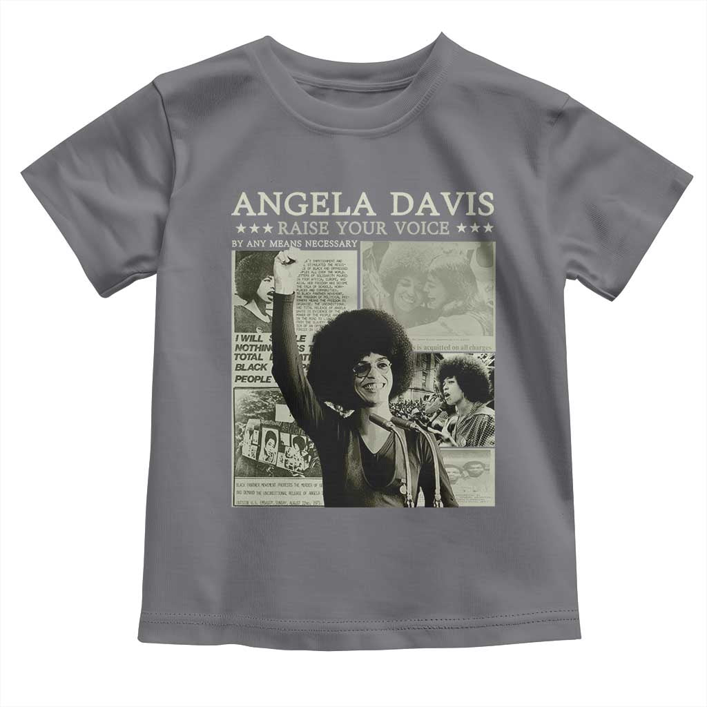 Black History Month Angela Davis Toddler T Shirt Raise Your Voice Feminist Human Rights