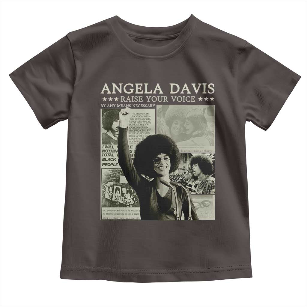 Black History Month Angela Davis Toddler T Shirt Raise Your Voice Feminist Human Rights