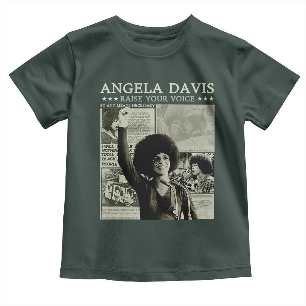 Black History Month Angela Davis Toddler T Shirt Raise Your Voice Feminist Human Rights