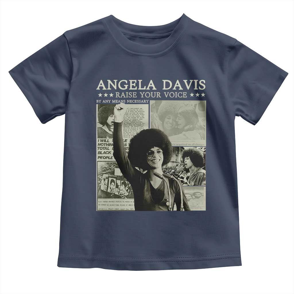 Black History Month Angela Davis Toddler T Shirt Raise Your Voice Feminist Human Rights