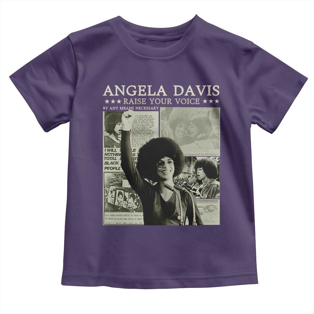 Black History Month Angela Davis Toddler T Shirt Raise Your Voice Feminist Human Rights