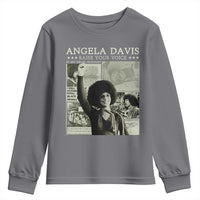 Black History Month Angela Davis Youth Sweatshirt Raise Your Voice Feminist Human Rights