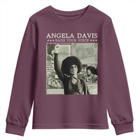Black History Month Angela Davis Youth Sweatshirt Raise Your Voice Feminist Human Rights