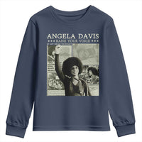 Black History Month Angela Davis Youth Sweatshirt Raise Your Voice Feminist Human Rights