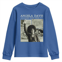 Black History Month Angela Davis Youth Sweatshirt Raise Your Voice Feminist Human Rights