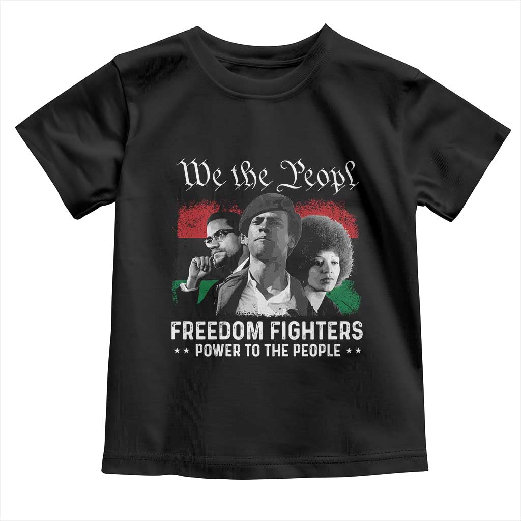 Vintage Black Panther Party Toddler T Shirt Huey P. Newton Malcolm X Angela Davis Black History