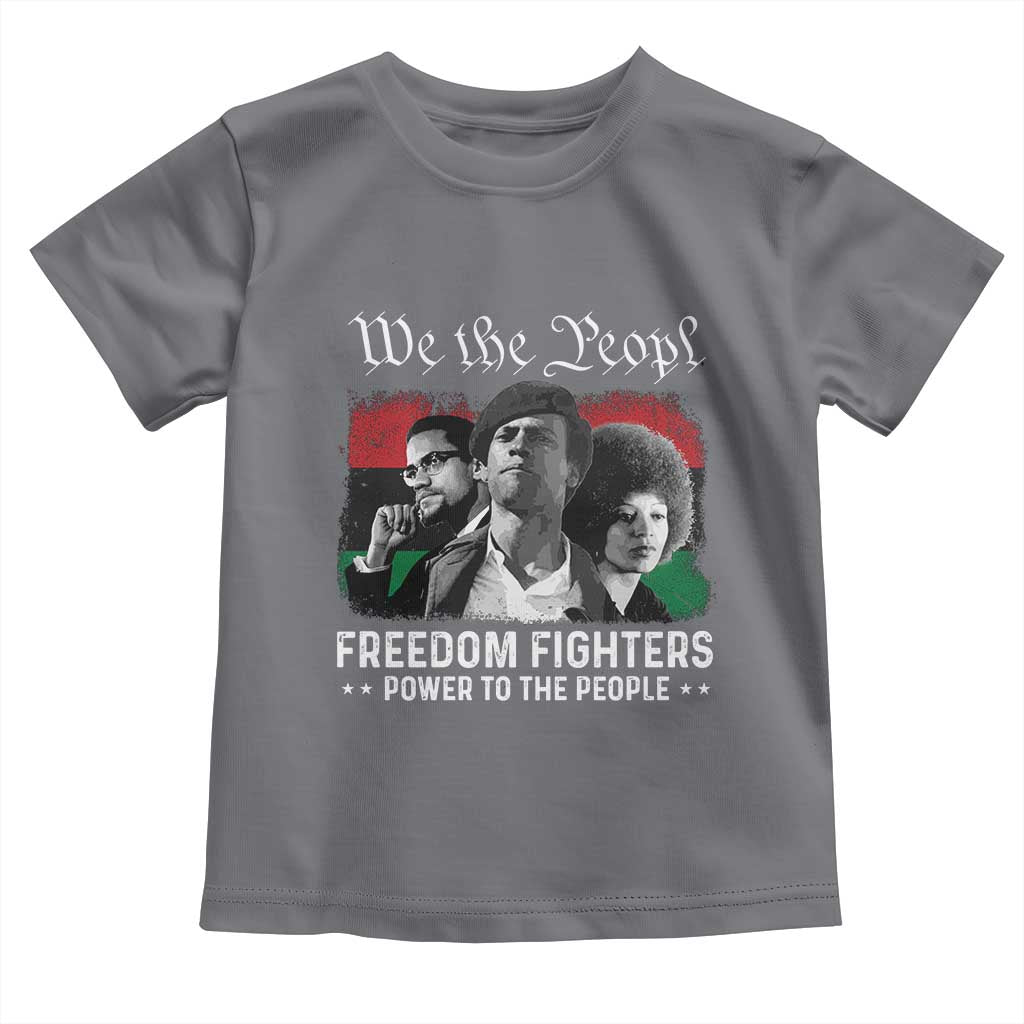 Vintage Black Panther Party Toddler T Shirt Huey P. Newton Malcolm X Angela Davis Black History