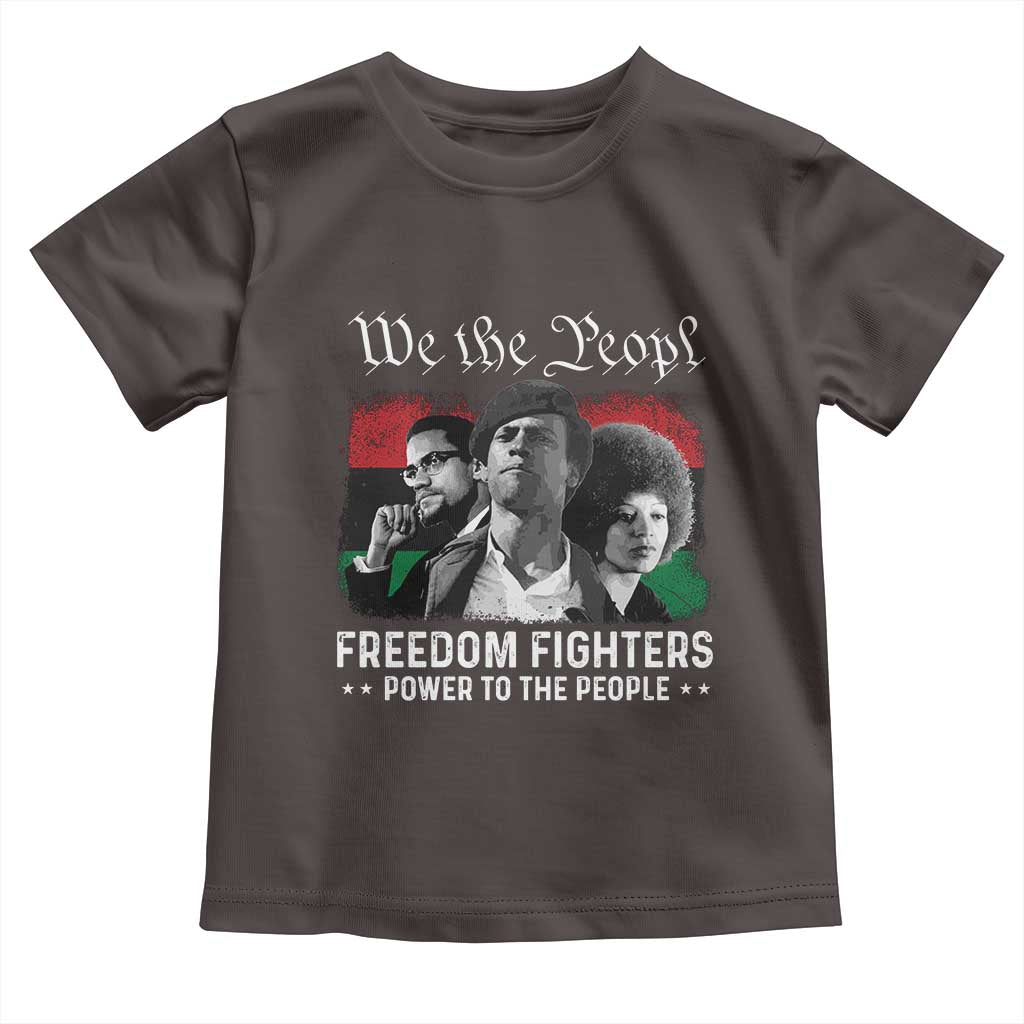 Vintage Black Panther Party Toddler T Shirt Huey P. Newton Malcolm X Angela Davis Black History