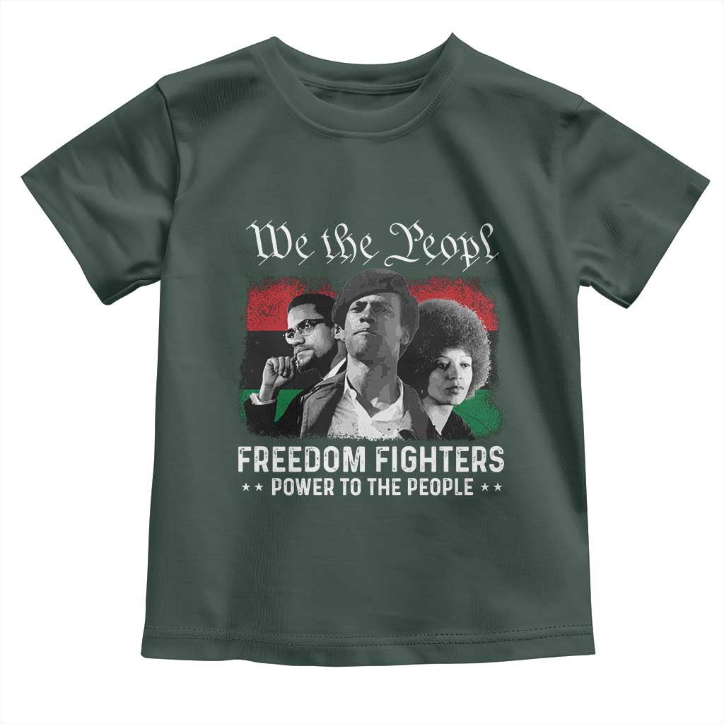Vintage Black Panther Party Toddler T Shirt Huey P. Newton Malcolm X Angela Davis Black History