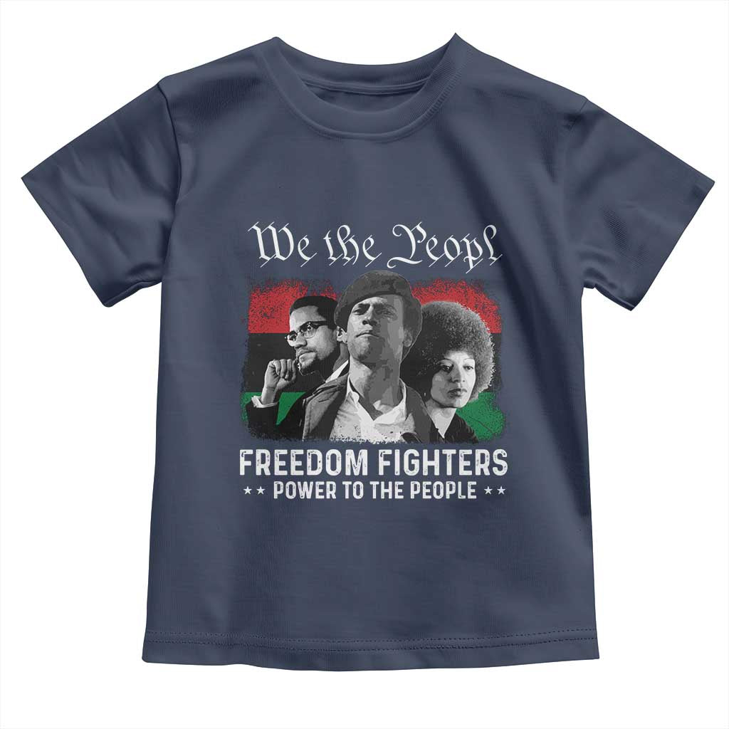 Vintage Black Panther Party Toddler T Shirt Huey P. Newton Malcolm X Angela Davis Black History