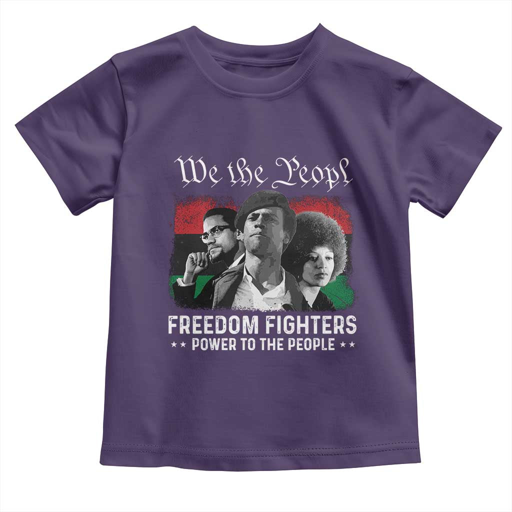 Vintage Black Panther Party Toddler T Shirt Huey P. Newton Malcolm X Angela Davis Black History