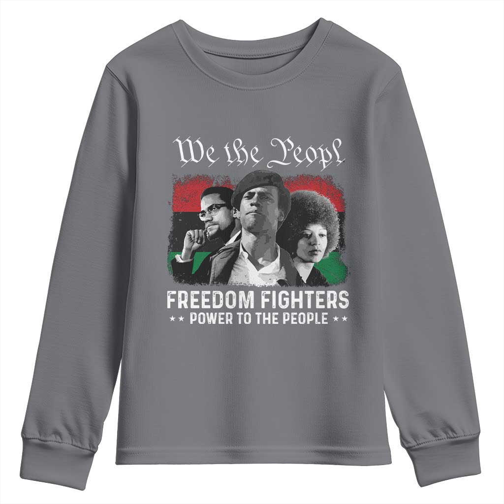 Vintage Black Panther Party Youth Sweatshirt Huey P. Newton Malcolm X Angela Davis Black History