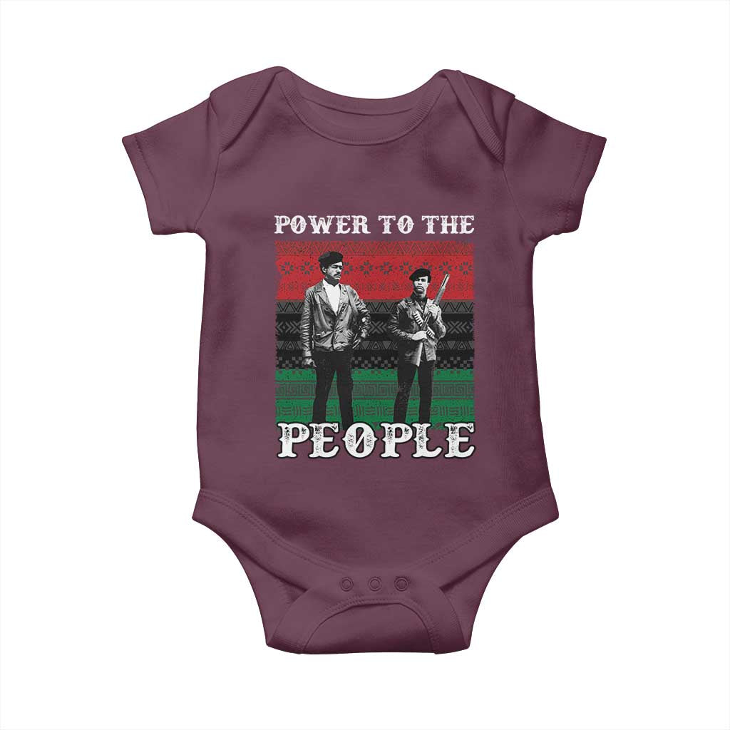 Vintage Black Panthers Party Baby Onesie Power To The People Self Defense Black History