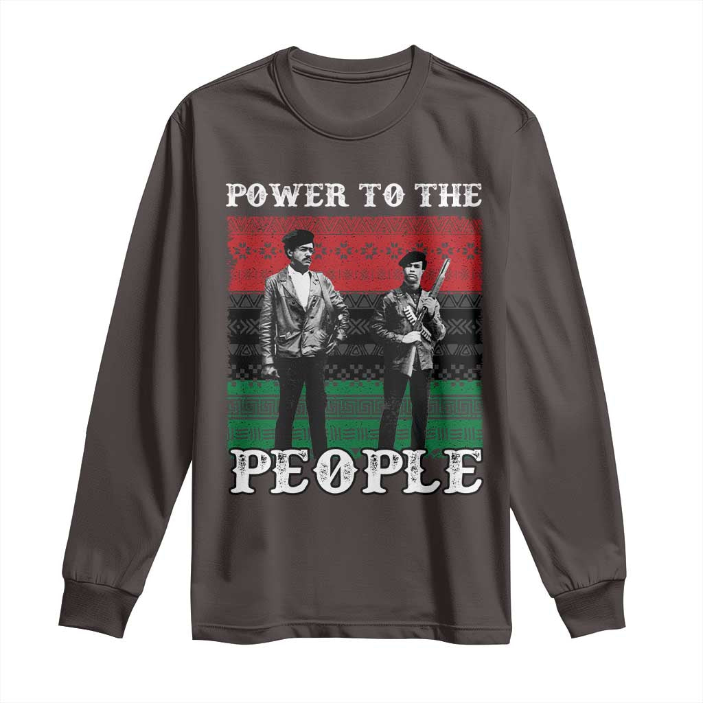 Vintage Black Panthers Party Long Sleeve Shirt Power To The People Self Defense Black History