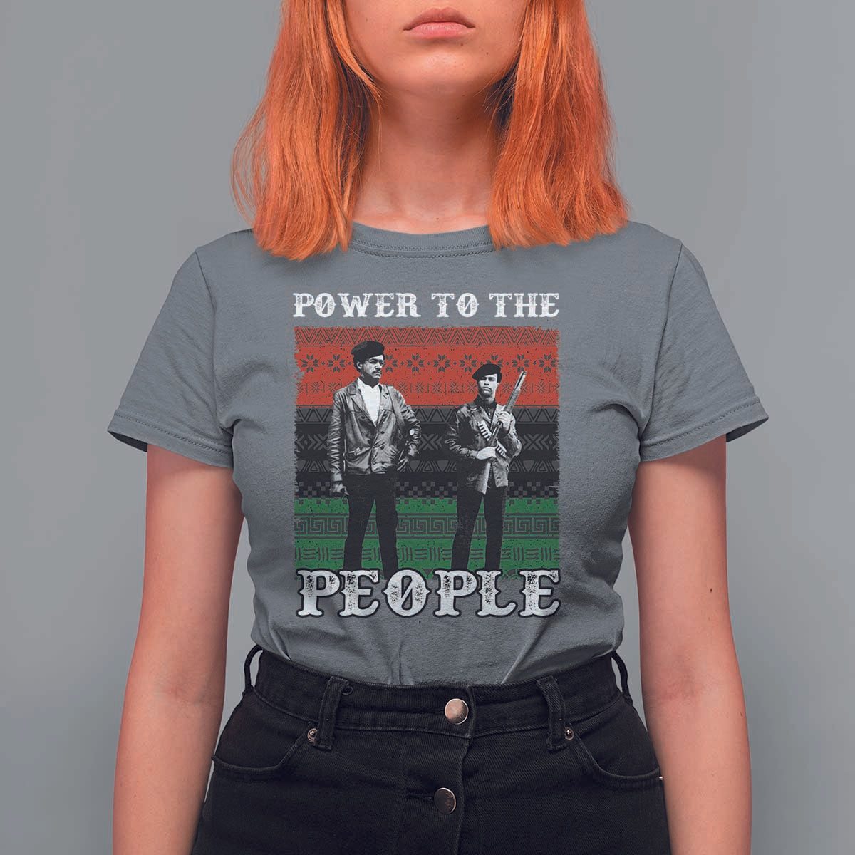 Vintage Black Panthers Party T Shirt For Women Power To The People Self Defense Black History