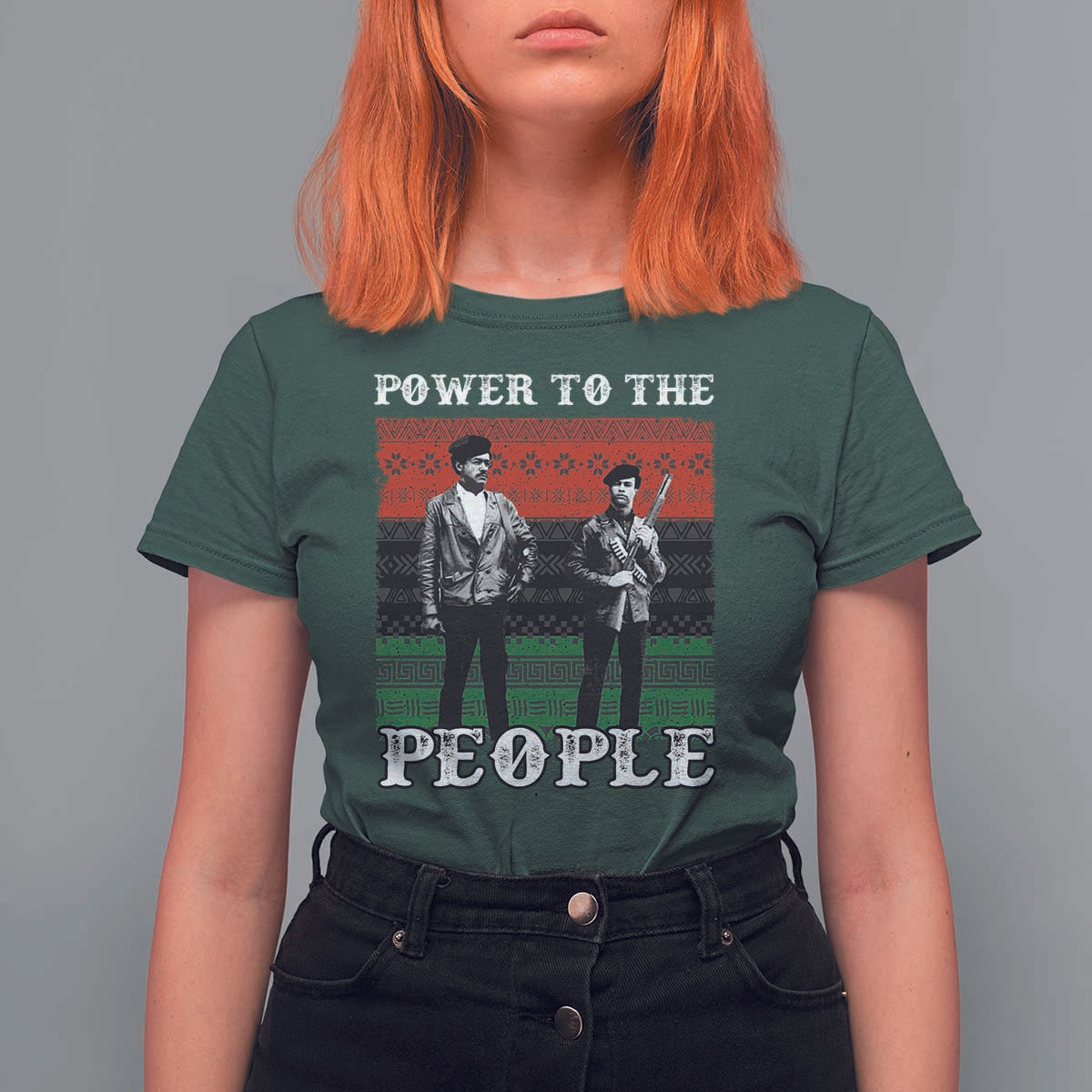 Vintage Black Panthers Party T Shirt For Women Power To The People Self Defense Black History