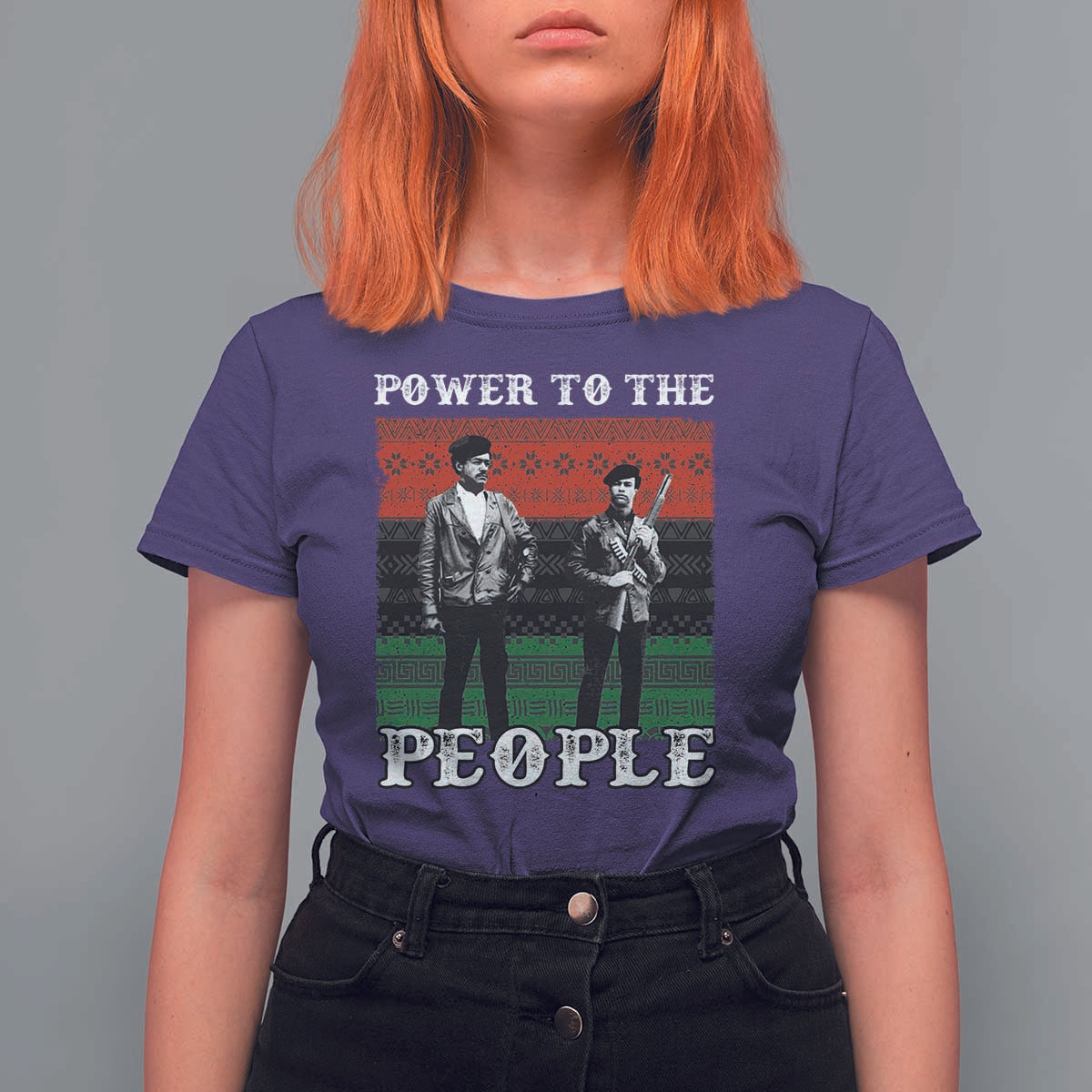 Vintage Black Panthers Party T Shirt For Women Power To The People Self Defense Black History