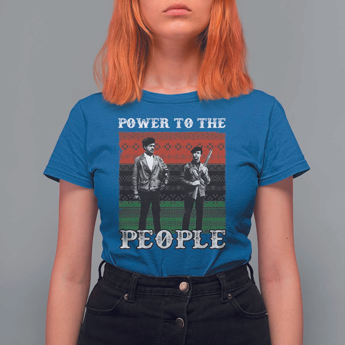 Vintage Black Panthers Party T Shirt For Women Power To The People Self Defense Black History