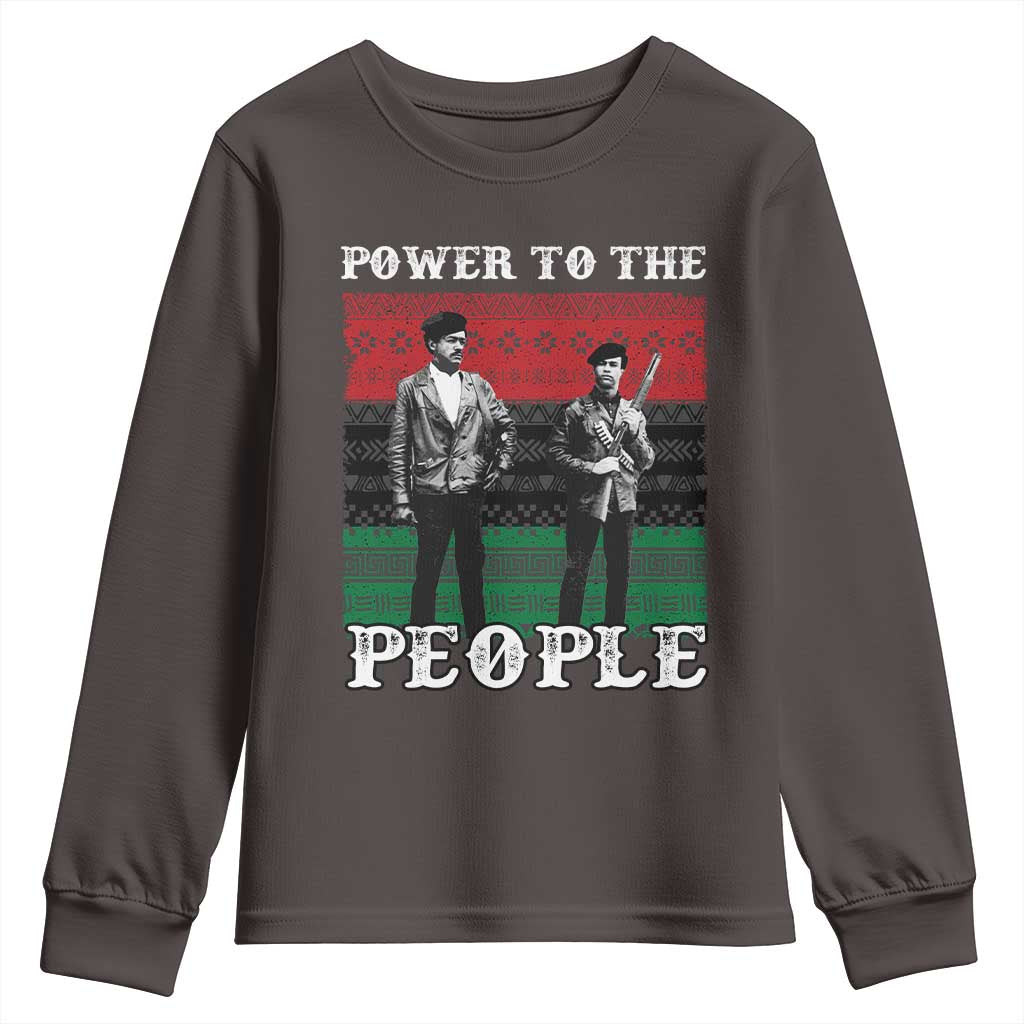 Vintage Black Panthers Party Youth Sweatshirt Power To The People Self Defense Black History