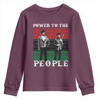 Vintage Black Panthers Party Youth Sweatshirt Power To The People Self Defense Black History