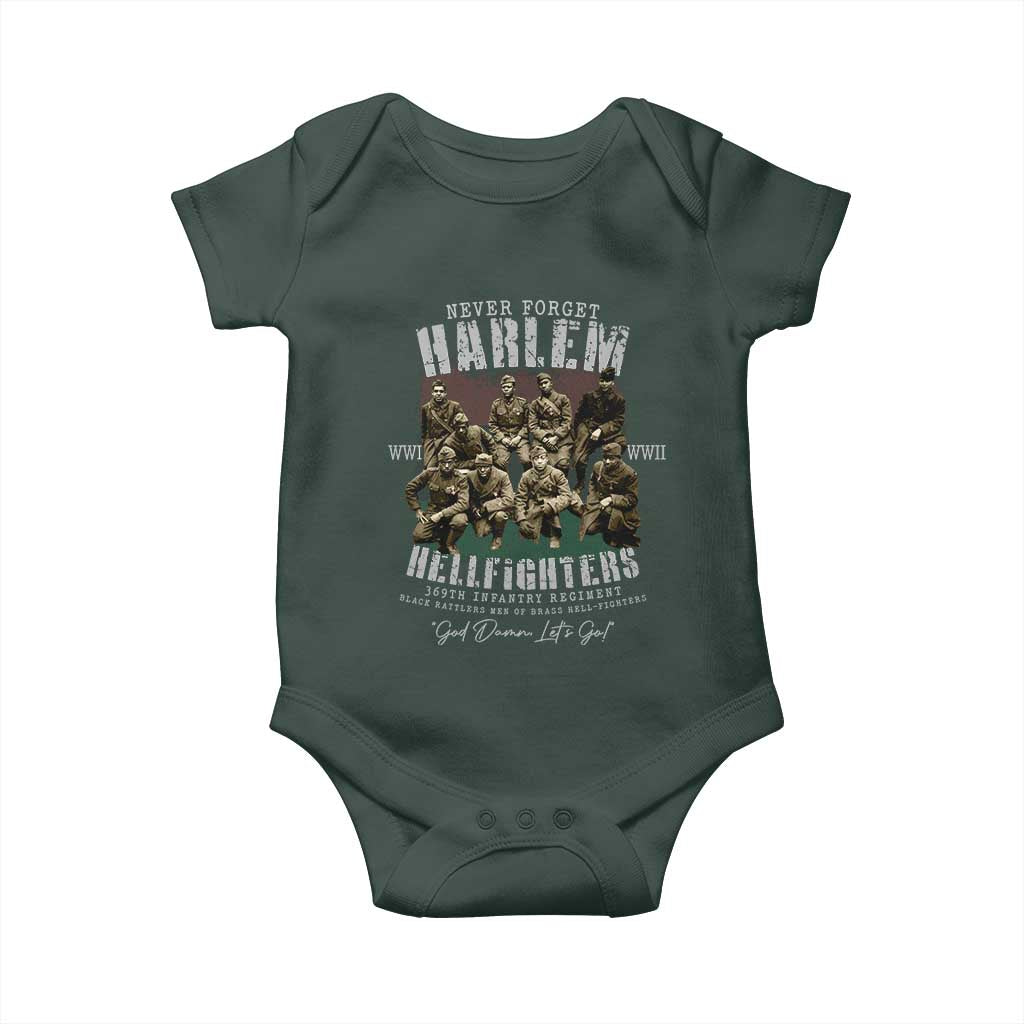 Halem Hellfighters Baby Onesie African American Black Military History Soldiers WWI WWII