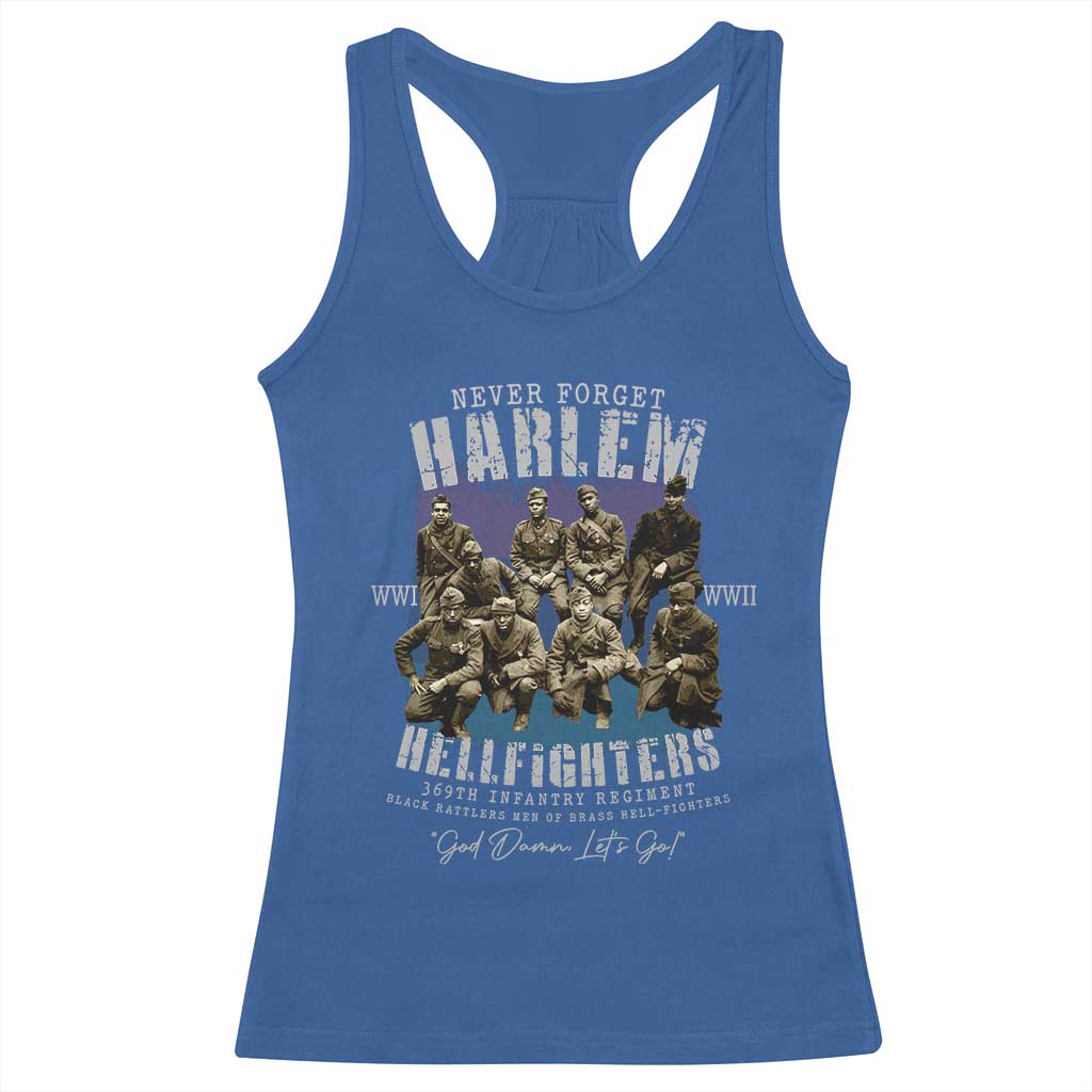 Halem Hellfighters Racerback Tank Top African American Black Military History Soldiers WWI WWII