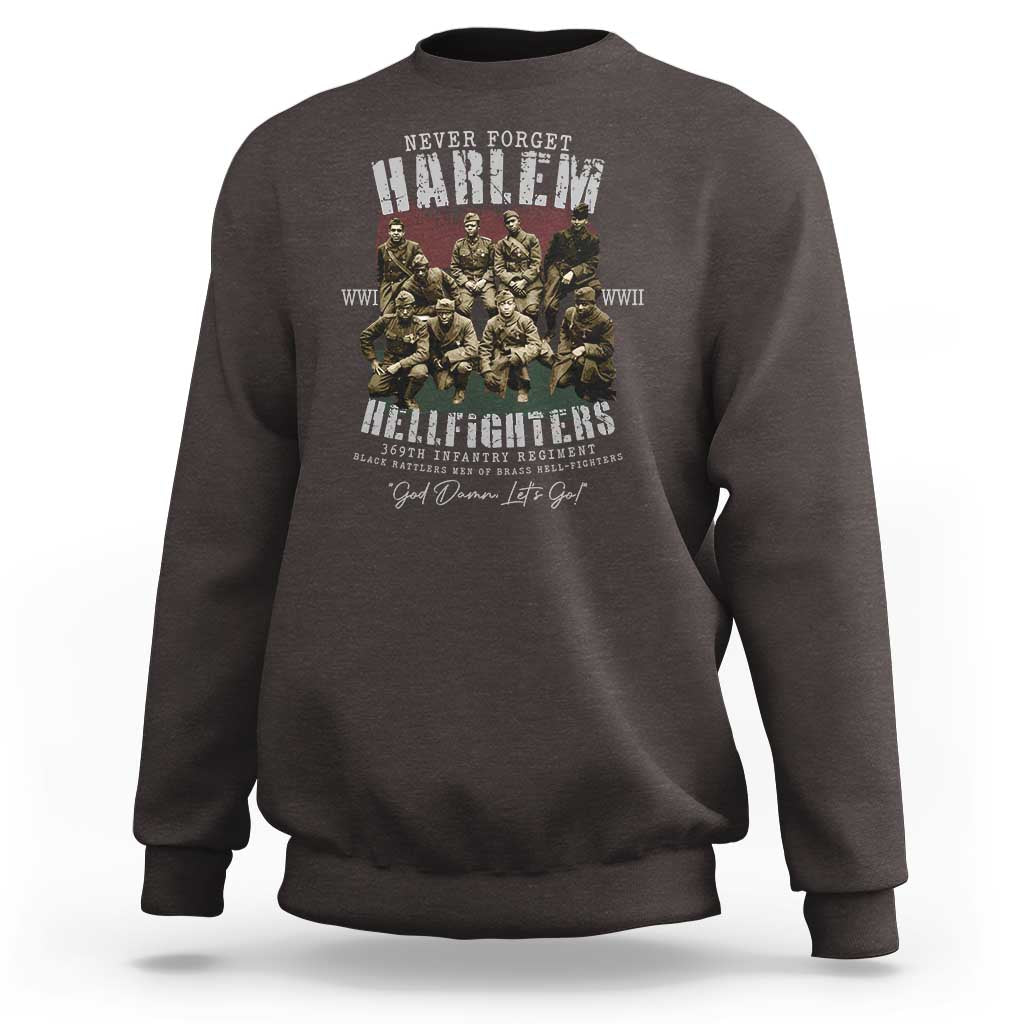 Halem Hellfighters Sweatshirt African American Black Military History Soldiers WWI WWII