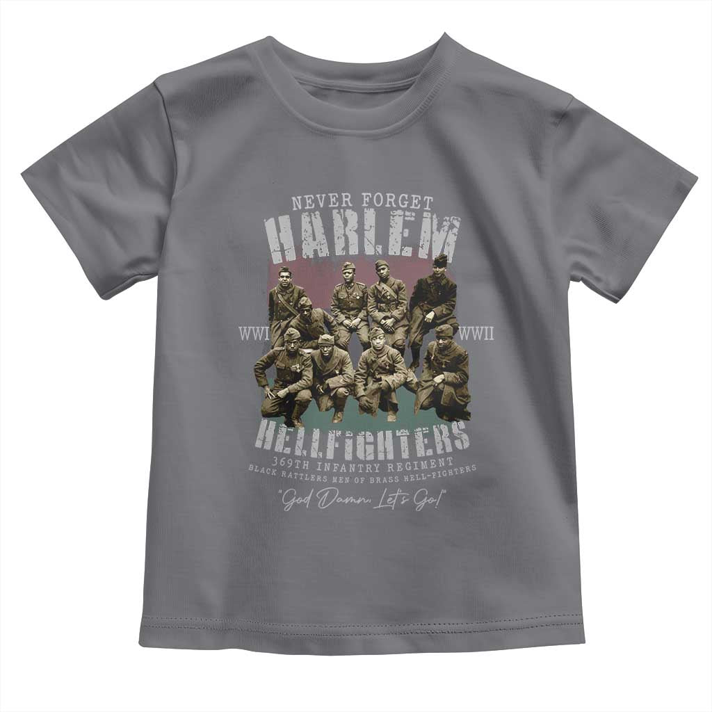 Halem Hellfighters Toddler T Shirt African American Black Military History Soldiers WWI WWII