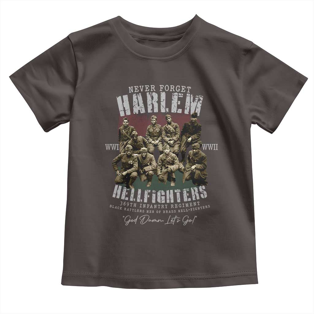 Halem Hellfighters Toddler T Shirt African American Black Military History Soldiers WWI WWII